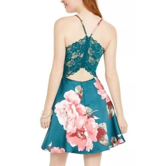 City Studio Floral Fit and Flare Cocktail Party Dress Size 1 (Juniors) (M2) - Picture 2 of 16